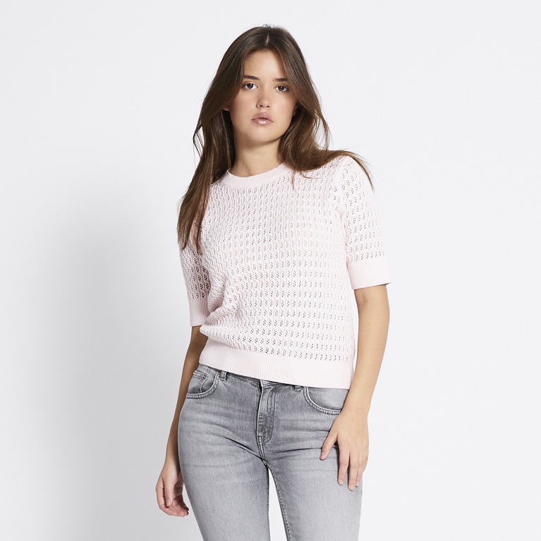 Mönsterstickad tröja "Viola"